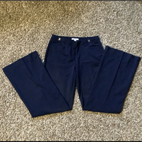 ๐ New York & Company Stretch - Navy Blue Slacks (Size 0) - Picture 4 of 7